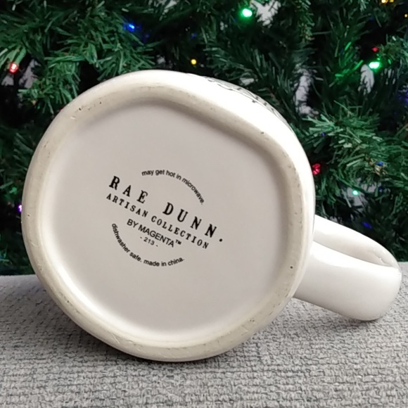 I'm On The Nice List Santa Claus Holiday Mug Double-sided Green Inside - Picture 5 of 5